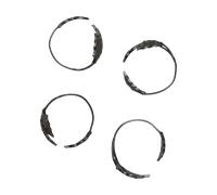 Ferm Living Rond de serviette Holly leaf Ø5.3 cm. 4 pièces Black Brass