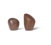 Ferm Living Salière et poivrière Cairn Dark brown