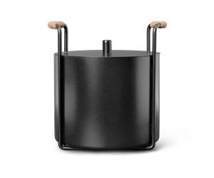 Ferm Living Seau à cendres et à bois d'allumage Port Black