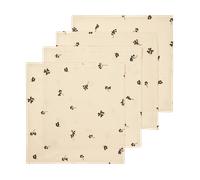 Ferm Living Serviette en coton Baies 40x40 cm. 4 pièces Natural-dark chocolate