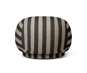 Ferm Living Siège pouf Rico Louisiana sable noir