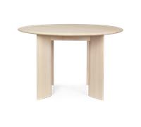 Ferm Living Table à manger Bevel Ø117 cm Hêtre blanchi à l'huile