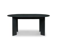 Ferm Living Table à manger Bevel Extendable Hêtre huilé noir. inclut 2 rallonge