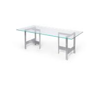 Ferm Living Table à manger Lager 90x200 cm Glass-aluminium
