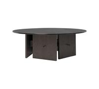 Ferm Living Table basse Aukko Chêne teinté foncé. verre. Ø90×32 cm