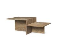 Ferm Living Table basse Distinct Dark Brown Travertine