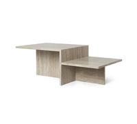 ferm LIVING Table basse Distinct - Travertin 100x35x55 cm Beige