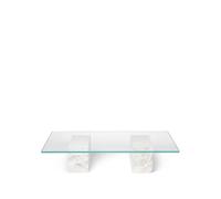 Ferm Living Table basse Mineral verre. base en marbre