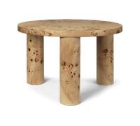 Ferm Living Table basse Post petite Ø65 cm Burl veneer
