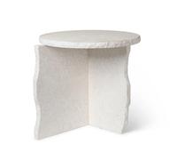 Ferm Living Table Mineral Sculptural Ø52 cm Bianco Curia
