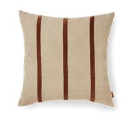 Ferm Living Taie Senti Stripe 50x50 cm Linen-carob brown