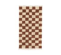 Ferm Living Tapis en coton Mara 80x150 cm Sable chaud rouillé