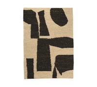 Ferm Living Tapis en laine Piece Blanc cassé-café. 140x200 cm