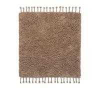 Ferm Living Tapis long pile Amass 140x140 cm White Pepper