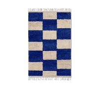 Ferm Living Tapis Mara bright blue/offwhite. l. 120x180 cm
