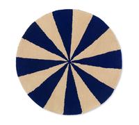 Ferm Living Tapis touffeté à la main Arch Ø70 cm Bright blue-Off white