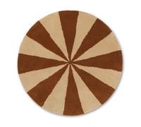 Ferm Living Tapis touffeté à la main Arch Ø70 cm Dark brick-Off white