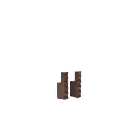 Ferm Living Unda Crochets Lot de 2 Marron Foncé