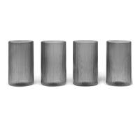 ferm LIVING Verre à apéritif RIPPLE 140 ml, set de 4 pc, gris, ferme LIVING