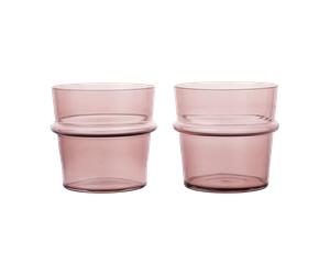 Ferm Living Verre à boire bas Boya 30 cl lot de 2 Mauve