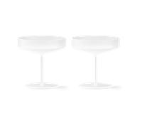 Ferm Living Verre à champagne Ripple lot de 2 Frosted