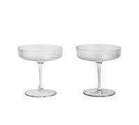 Ferm Living Verre à champagne Ripple lot de 2 transparent