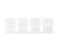 ferm LIVING Verre à eau RIPPLE 200 ml, set de 4 pc, blanc, ferme LIVING