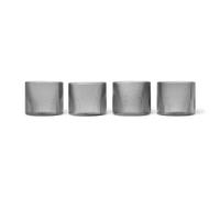 Ferm Living Verre bas Ripple Lot de 4 Smoked Grey