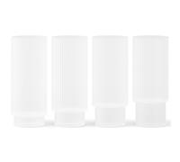 ferm LIVING Verre tumbler RIPPLE 300 ml, set de 4 pc, blanc, ferme LIVING