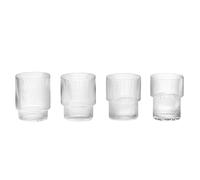 Ferm Living Verres Ripple lot de 4 transparent