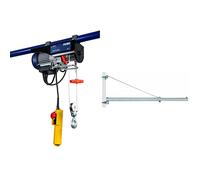 FERM Palan à Levier électrique 500W - Max. 250 Kg - avec câble Non Rotation et télécommande & Einhell Fixation équerre pour Potence GT-SA 1200 - Longeur 110 cm - portée à 750 mm