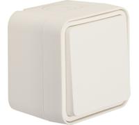 Ferme-bouton avec berceau pour montage en surface pws mat - Le bouton 1 est un contact (NO) blanc 504...