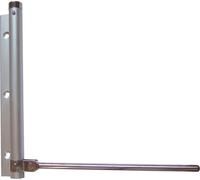 Ferme-porte à barre, longueur de levier 175 mm, pour portes jusqu'à 40 kg, alu argent anodisé