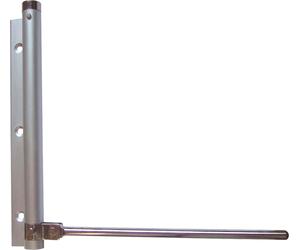 Ferme-porte à barre, longueur de levier 175 mm, pour portes jusqu'à 40 kg, alu argent anodisé