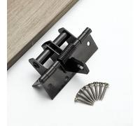Ferme-porte à ressort en fer 10 cm, finition noire, fermeture automatique | Ouverture à 90 degrés, fermeture automatique, amortisseur doux, empêche les claquements, idéal pour la sécurité