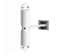 Ferme-porte automatique à ressort pour intérieur, chambre, bureau, jardin, portes en fonte d'aluminium blanc, réglable, robuste, jusqu'à 60 kg, facile à installer, design nordique moderne, matériel