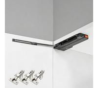 Ferme-porte automatique, ouvre-porte automatique robuste avec 3 charnières à fermeture douce, fermeture automatique silencieuse pour portes intérieures de 30 kg, armoires de cuisine, armoires et
