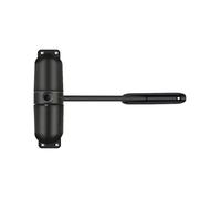 Ferme-porte en acier massif Ressort de traction noir pour intérieur et extérieur Fermeture automatique À visser pour le jardin