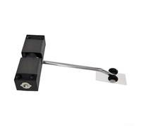 Ferme-porte Intérieur Alliage pour aluminium Argent Ferme-porte | Ressort ajustable, tension variable, fermeture douce, silencieux, 20-40kg(Black)