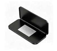 Ferme-Porte Magnétique Argent Perçage Ferme-Porte Magnétique(Black, 8-Pack) | Design ultra-plat, s'installe dans les espaces étroits, finition noire argent, acier inoxydable durable