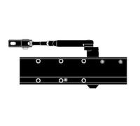 Ferme-porte pignon crémaillère - Bras compas F2 à 4 Noir SEVAX - ESV7184N
