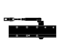 Ferme-porte pignon crémaillère - Bras compas F2 à 5 Noir SEVAX - ESV7183N