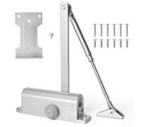 Ferme Porte, Porte Automatique Robuste, Argent | Ferme Porte Automatique, dispositif tampon, adaptée aux portes intérieures et extérieures, pour un usage privé et commercial