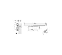 Ferme-porte série TS 1500 sans bras finition argent - GEZE - 101 792