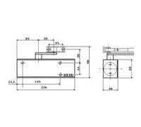 Ferme-porte TS2000 GEZE - Force réglable 2 à 5 ou Force fixe 3 - sans bras - blanc - 103388