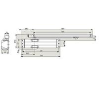 Ferme-porte TS90 bras coulisse coupe-feu DORMAKABA - noir - force 3 / 4 variable - 10200419