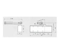 Ferme-porte TS71 DORMA - Noir - Sans bras - Force 3 à 4 - 22212119