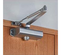 Ferme-portes Automatique Réglable Contrôle Jusqu'à 45KG (1pcs), Ferme-Porte Automatique Hydraulique avec A Bras Compas Rotatif Ideal pour Maison Magasin Bureau, Manuel en Anglais Disponible