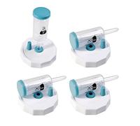 Fermentology Système Sauer avec bouchons de fermentation - couvercles, œillets, joints, bouchons - pour pots Mason à large ouverture - 4-Pack