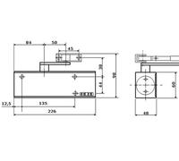 Fermeporte série TS 2000V finition finition bronze sans bras